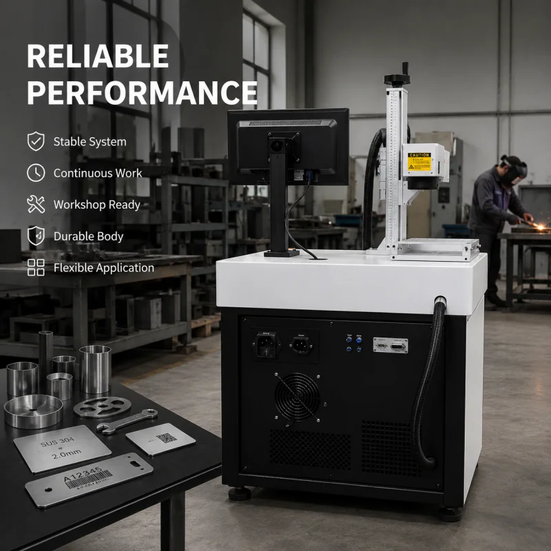 Split Type Fiber Laser Marking Machine With Auto Focus For Stainless Steel Product ID Marking Fine Detail Wholesale Supplier