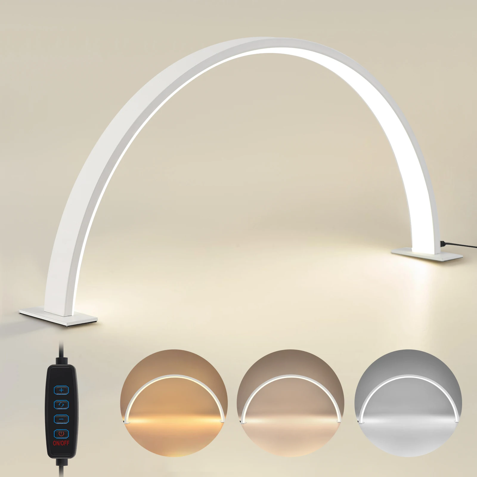 Lampe de table de travail LED simple en forme de U pour salon de beauté, luminaire domestique, soins des ongles, soins des yeux, demi-lune, bureau