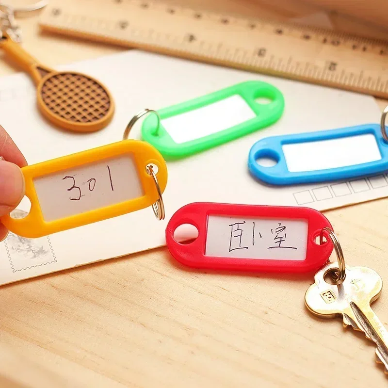 30Pcs Plastic Key Tags Colored Label Number Tags Hotel Number Tags Classification Tags Key Rings Luggage Tags Wholesale