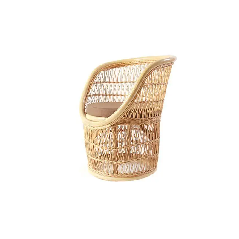 

Outdoor luxury cane sofa chair patio garden furniture wicker chair coffee table round balcony lounge chair
