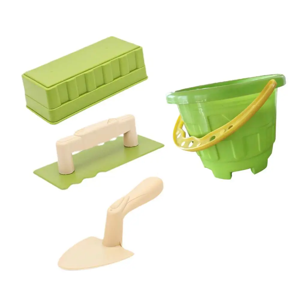 4Pcs Beach and Sand Toy Set Sand Castle Making Tools for Children Boys Girls