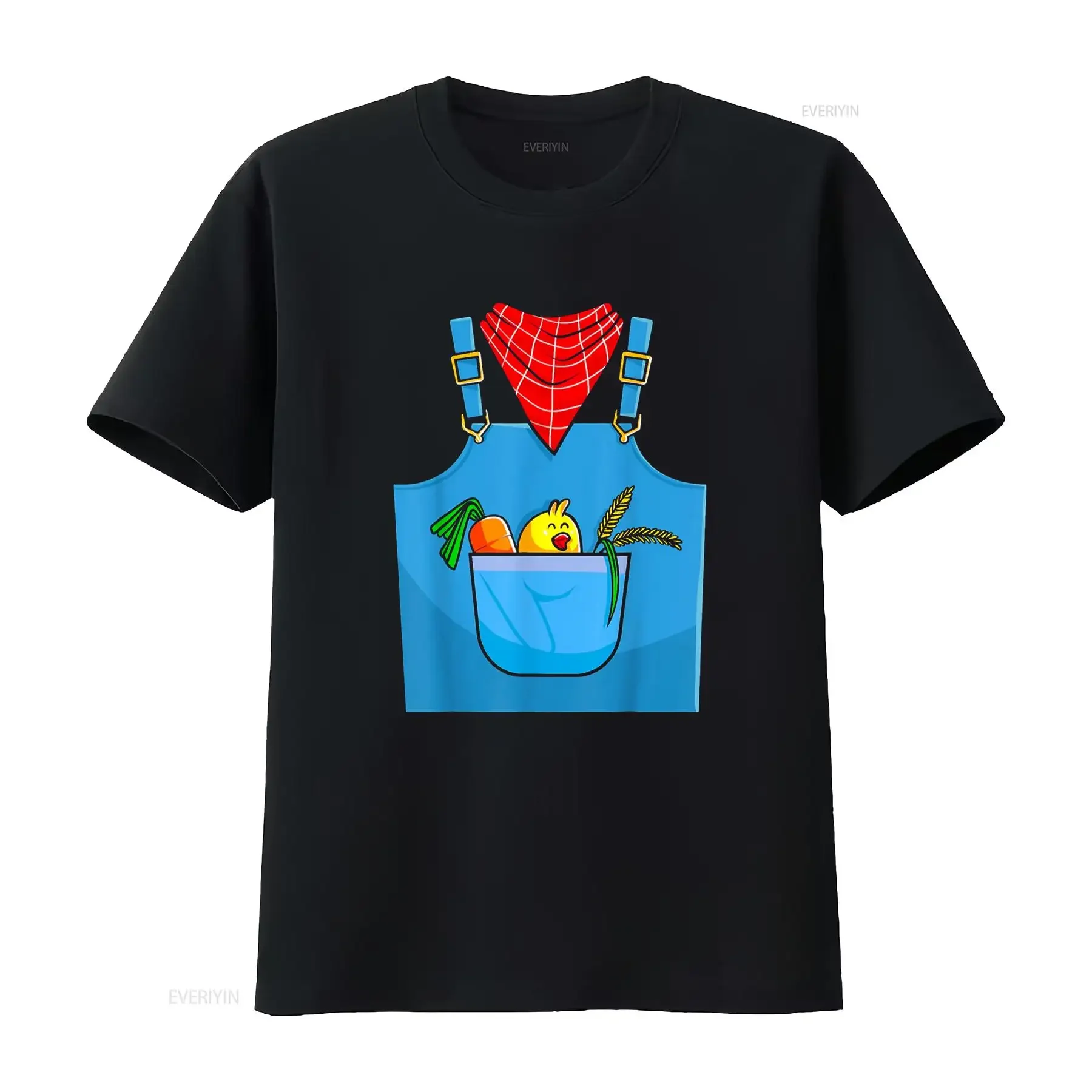 Disfraz de granjero para Halloween, camiseta sencilla y bonita de granja para niños, Top suave lavado vintage para uso diario, moda Unisex para hombre