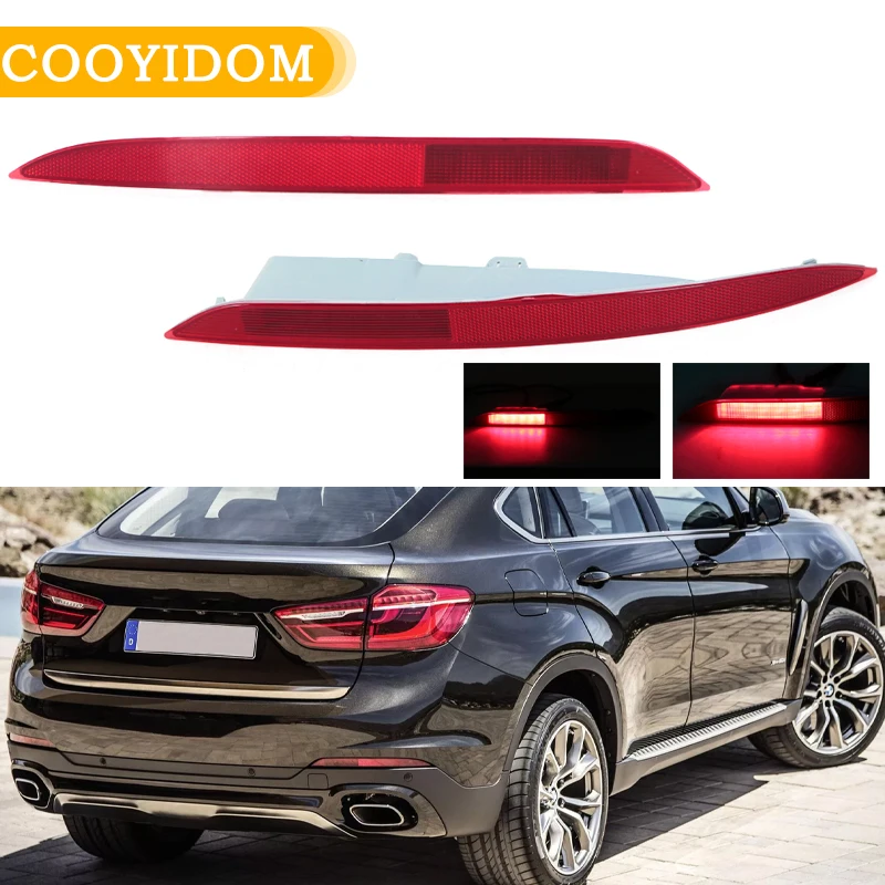 

Для BMW X6 F16 2014 2015 2016 2017 2018 отражатель заднего бампера сигнальная лампа стоп-сигнал противотуманная фара 63147323185 63147323186