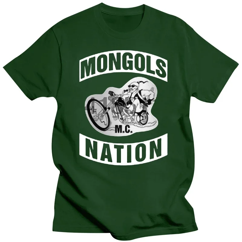 Male Graphic Short Sleeve T Shirt NEW MONGOL MC NATION USA MOTORCLYCLE CLUB Black T-Shirts TEE S-5XL manga vintage anime clothes