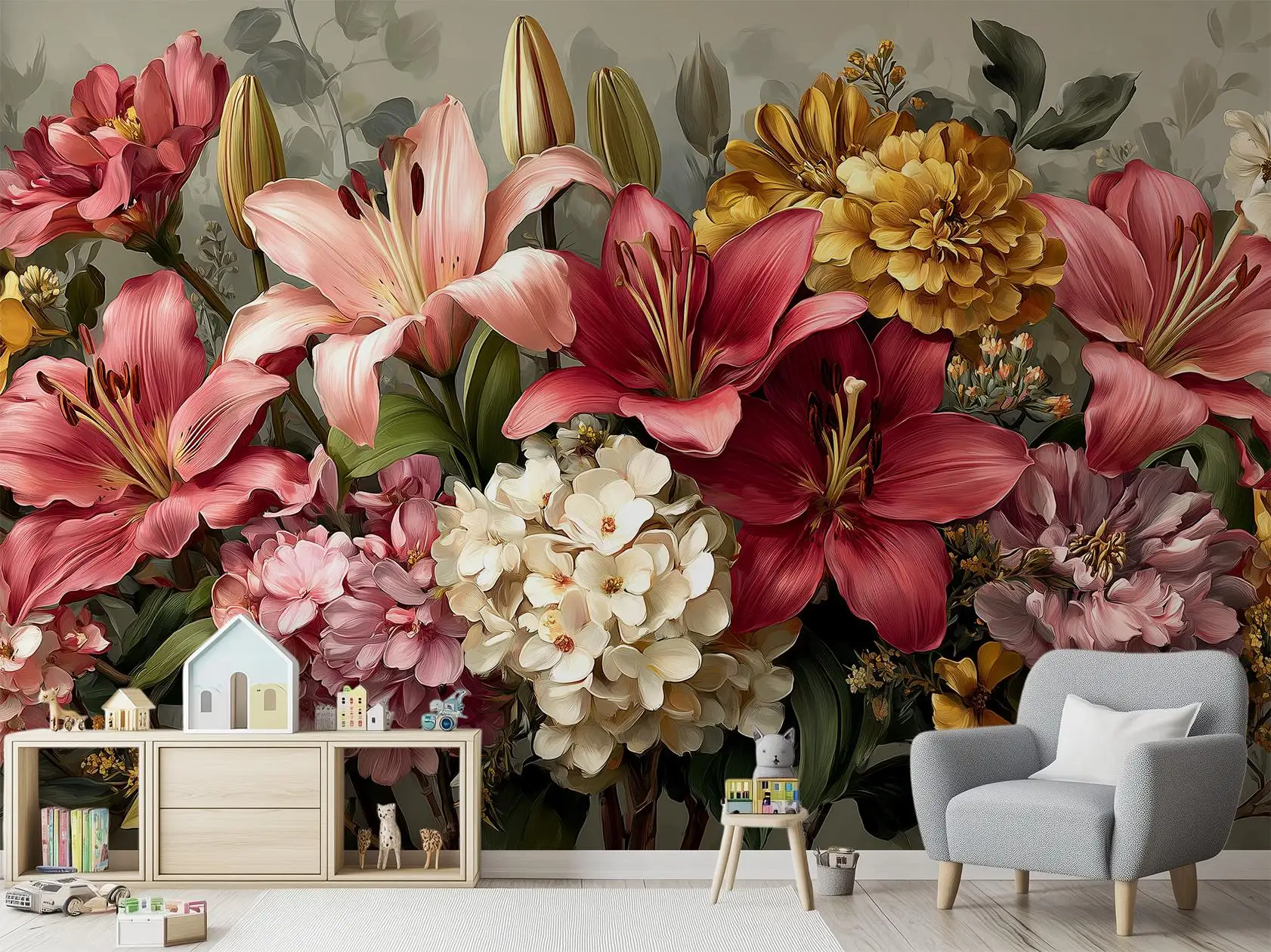 Romantic Blush Pink Peony Wall Mural White Peony Dark Botanical Floral 3d Wallpaper for Bedroom Living Room Accent Wall Decor