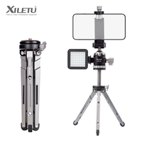 XILETU XTS-20 Mini Extension Lifting Center Shaft Tripod for Camera Phone Desktop Tripod Handheld Vlog Video Photography Bracket