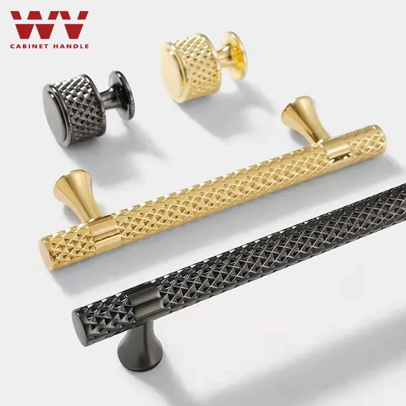 YM ドレッサー キャビネット ハンドル ワードローブ ブライトブラック ゴールド キッチンアクセサリー 食器棚 ドア クローゼット 引き出しノブ 家具金具