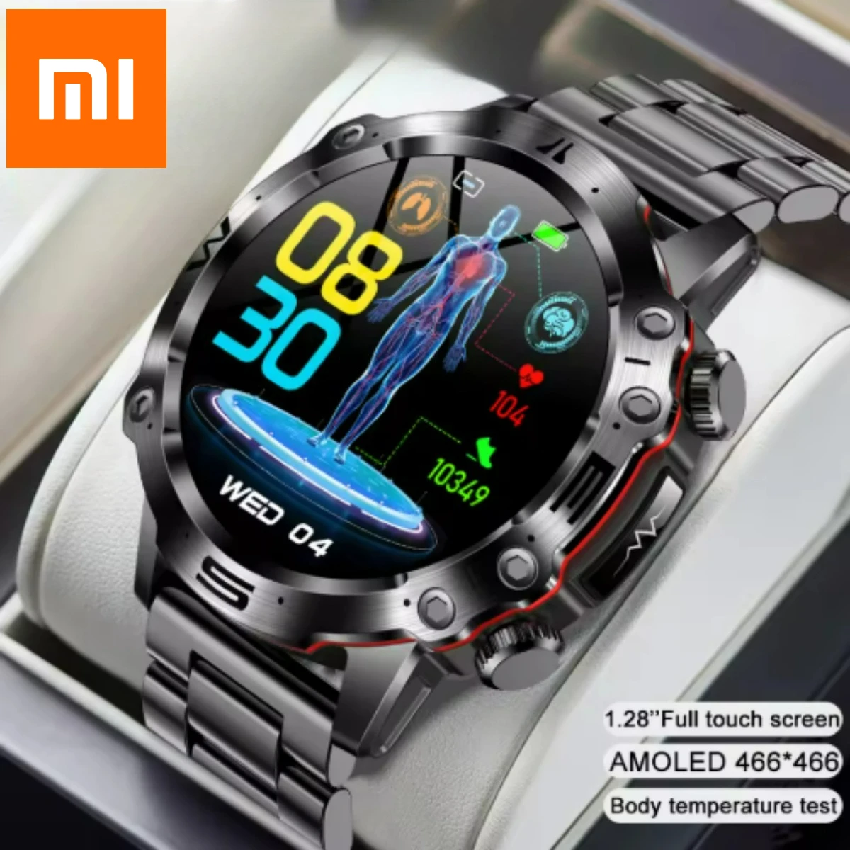 

Xiaomi New Smart Watch For Men Health Blood PressureBlood Oxygen Uric Acid Fitness Tracker Watches Bluetooth Call ECG Smartwatch