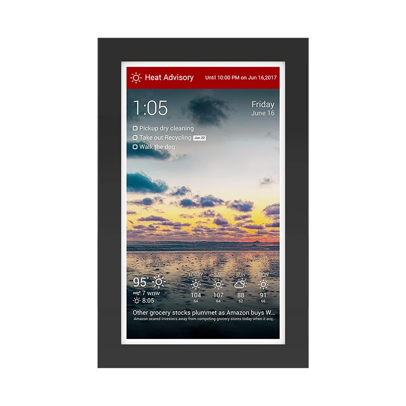 Factory Smart Home Digital Photo Frame Slideshow Digital Signage Clock MP3 AVI RK3588S2 Wall Mount WiFi 6 Android 13 Tablet