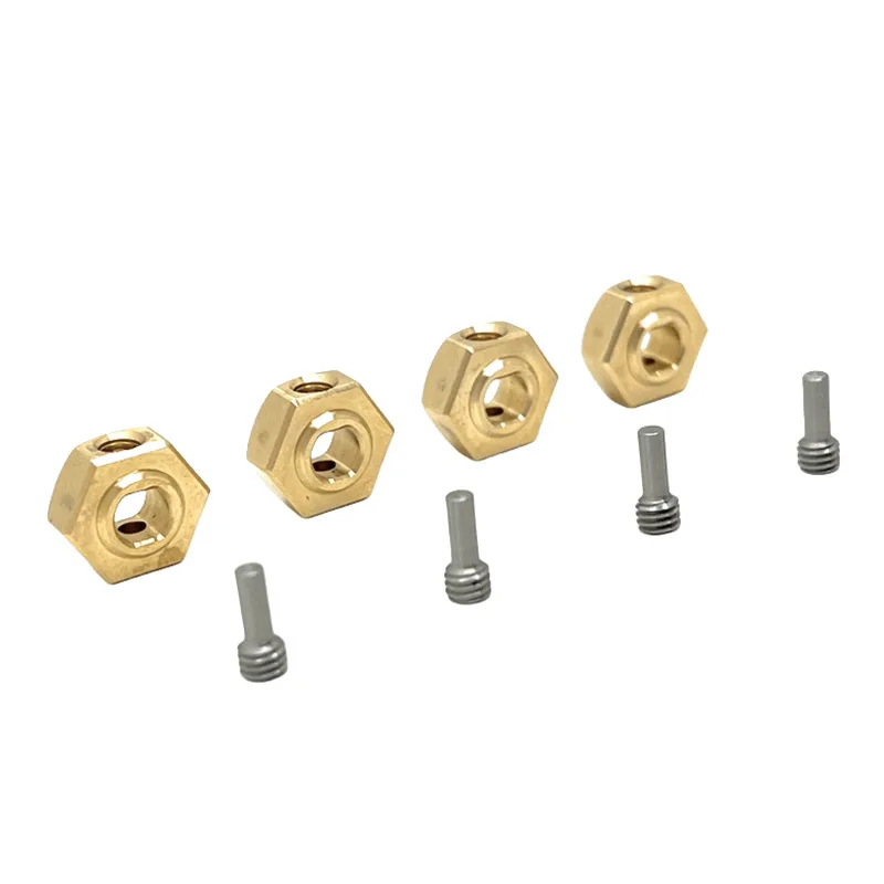 MJX Hyper Go H12Y H12Y+ H12P 4pcs Brass 12mm Wheel Hex Hub Adapter RC Car Upgrade Parts Accessories