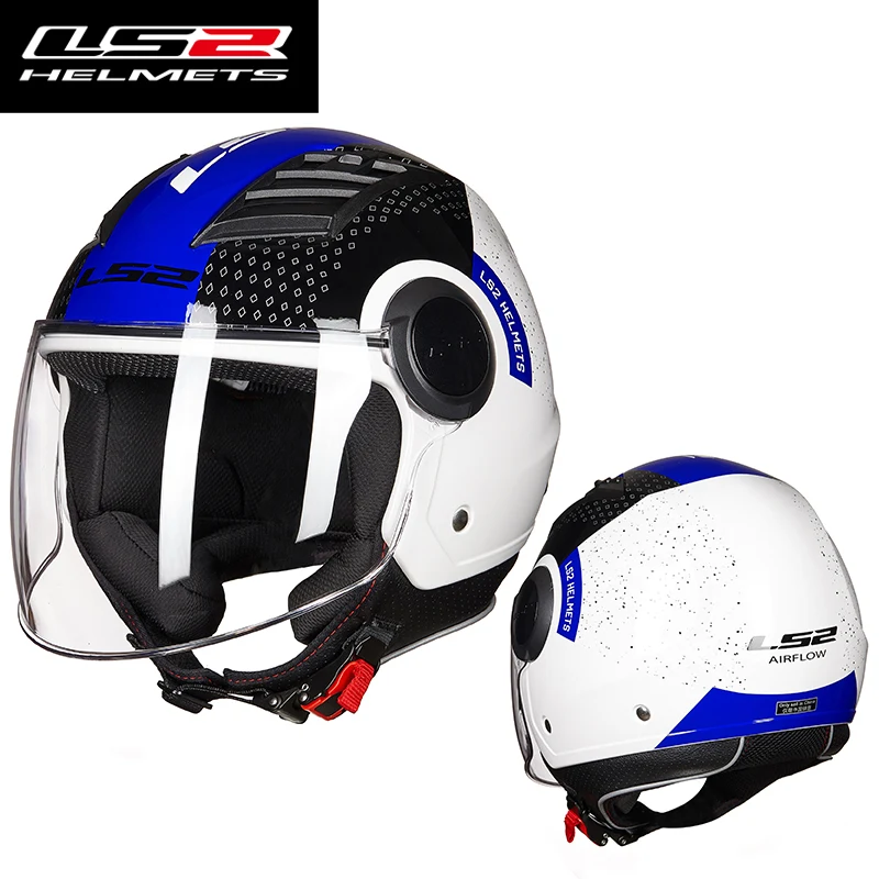 

Hot Sale LS2 OF562 Motorcycle Helmet Men Women Summer Breathable Casco Moto 3/4 Open Face Electric Sctooer Motorbike Helmet DOT