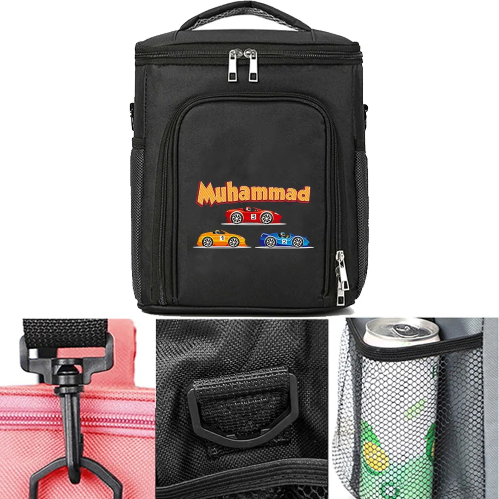 Customizable Name Insulated Lunch Box Bag Fashionable Single Shoulder Storage Bag Large Capacity Waterproof Storage Box