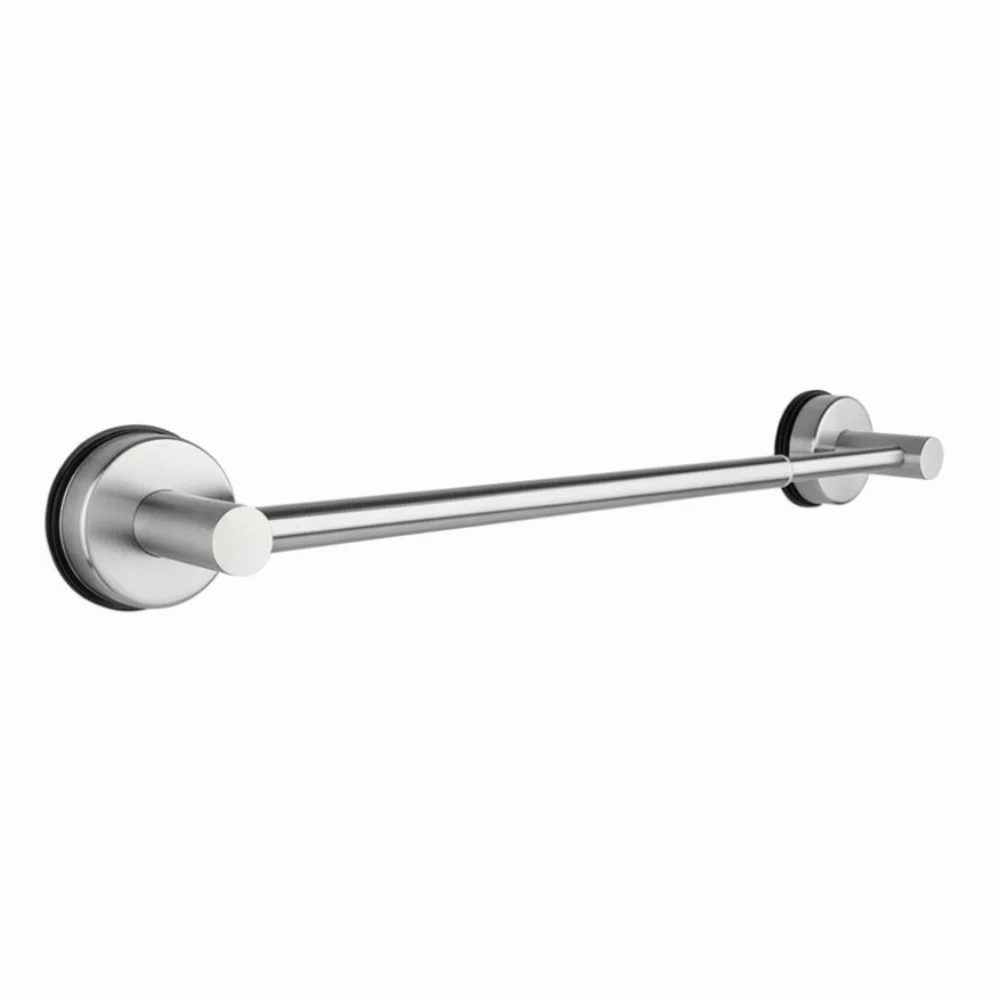 Stainless Steel Adjustable Towel Bar Suction Cup Retractable Towel Holder Single Bar Wall-mounted Extendable Towel Rack