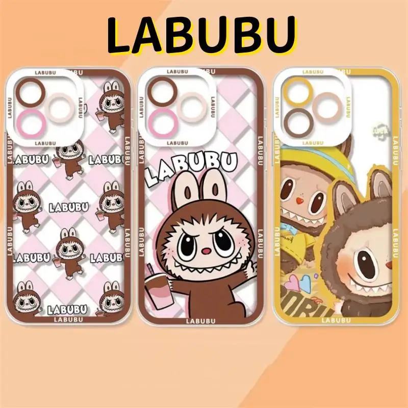 New Labubu Phone Case For IPhone 15 Pro Max 14 11 12 13 Mini XR XS 7 8 6 6S Plus SE 2020 2022 Soft TPU Protective Back Cover