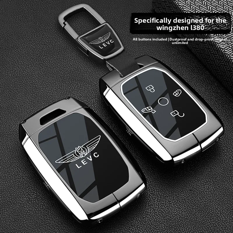 Funda protectora para llave Geely LEVC L380, funda protectora de metal para mando a distancia de coche LEVC con hebilla