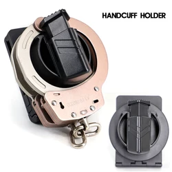 Tactical Belt Clip Handcuff Holder Case Shackles Pouch Cover Handcuffs Holster Belt Waist Pockets with Key Holder