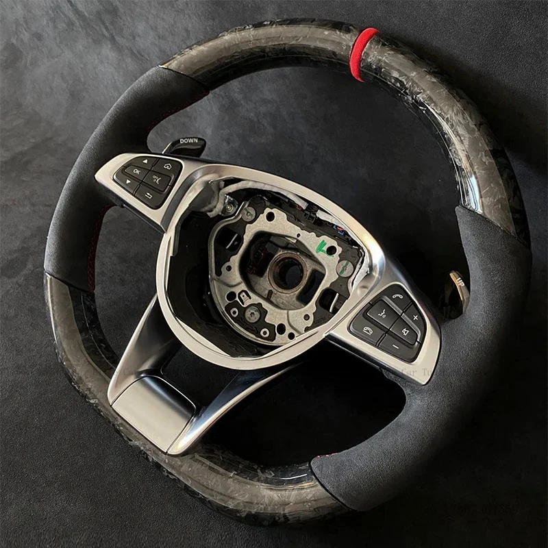 

Руль из карбона с LED-подсветкой, подходит для Mercedes-Benz AMG W203, W204, W205, W212, W213, W221, W211, W176, C63, E63, W177, W222, CLS, W218, C300