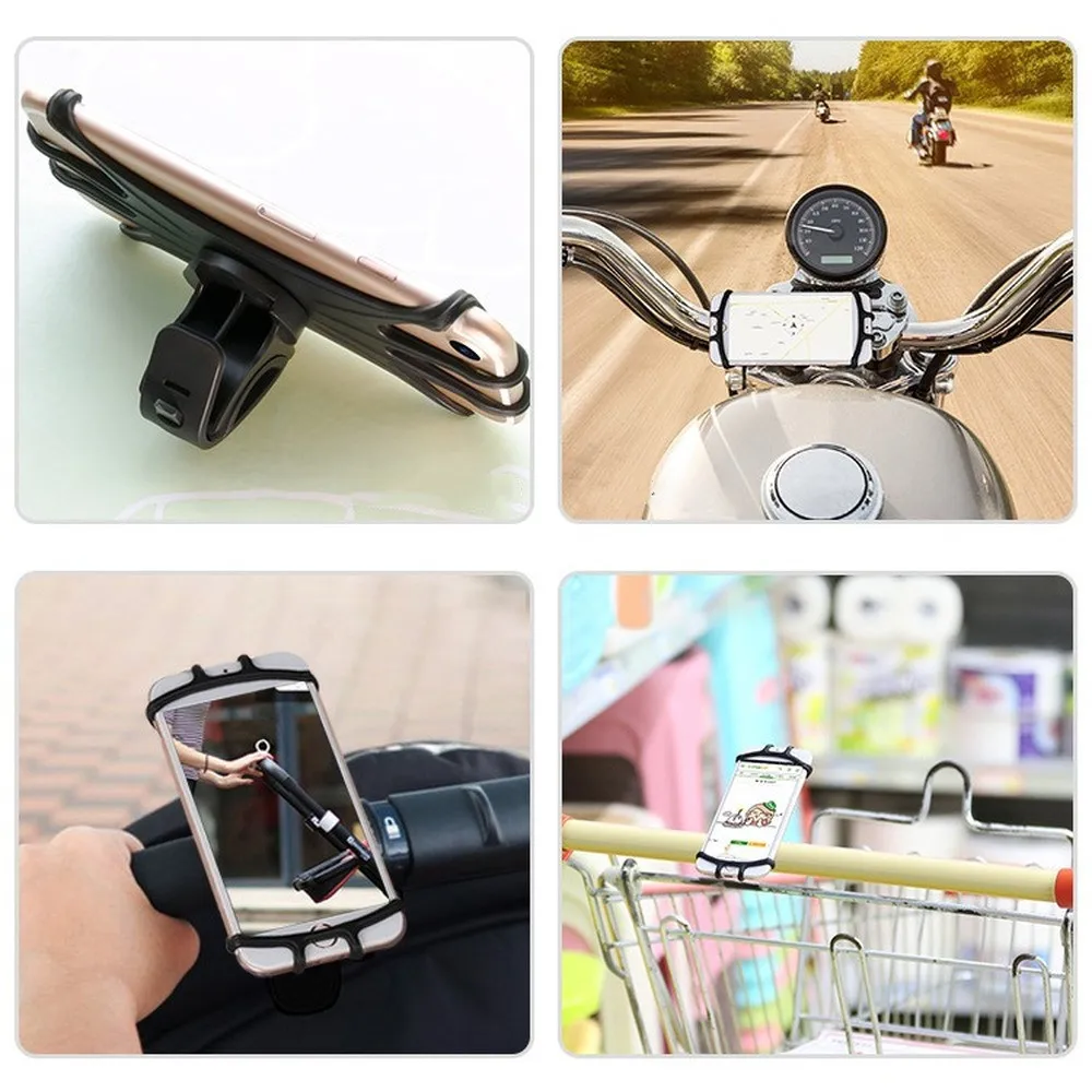 Universal Rotatable Mobile Phone Holder para Baby Stroller, Rack Acessórios, 360 ° Rotatable, suporte do telefone para Pram Cart, Gps Device