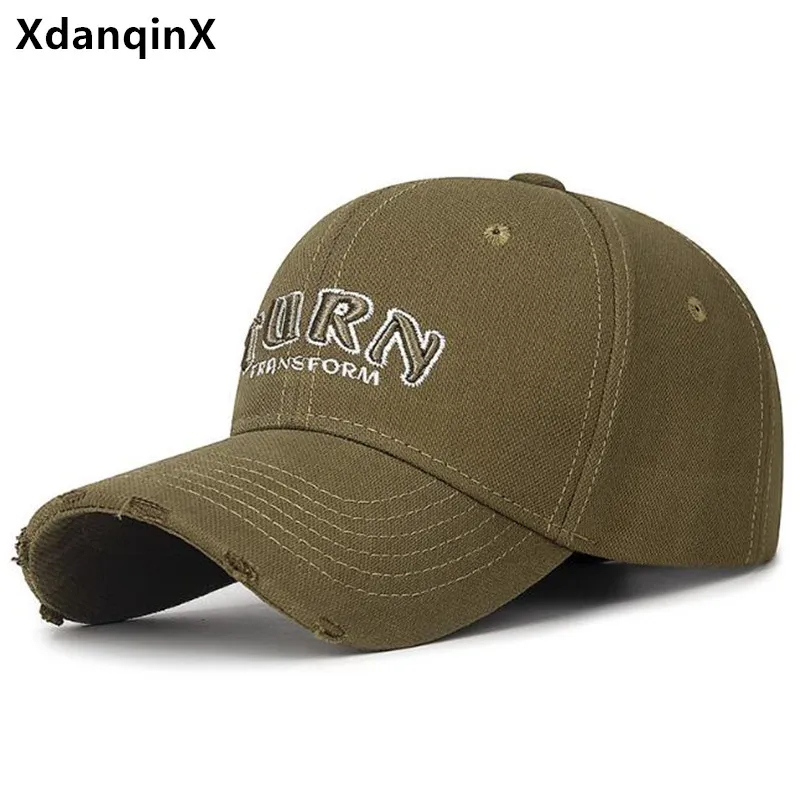 New Washable Cotton Vintage Embroidery Baseball Caps For Men Personality Broken Hole Hip Hop Party Hats Women's Hat Snapback Cap