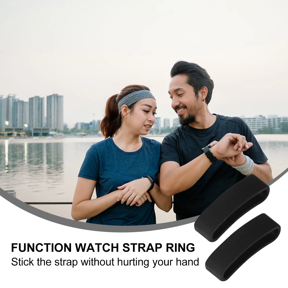 3Pcs Watch Band Keeper Soft Elastic Rubber Replacement for Smooth Durable Watch Strap Loop Silicone Ring