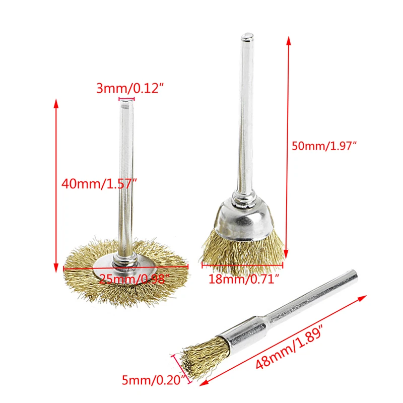 F92C 9 Brass Brush Wire Claues Die Die Grinder Роторный электрический инструмент для гравера