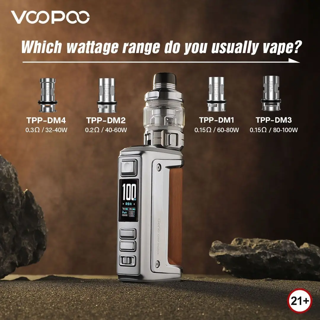 VOOPOO Argus GT II กล่อง Mod 200W ชุดอิเล็กทรอนิกส์บุหรี่ Vaporizer 6.5Ml PnP Pod ถัง Vaper Vape Mod ชุด GENE.TT 2.0ชิป IP68