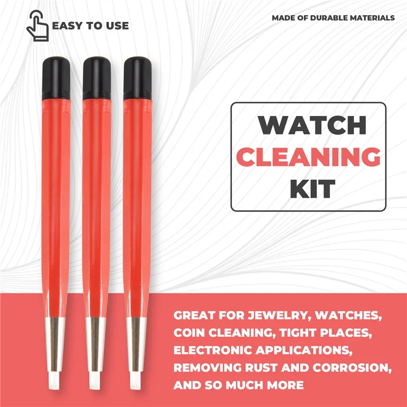 

3Pcs Fiberglass Scratch Brush Pen Clean Jewelry Watches Coins Remove Rust from Electronics Metal Surfaces Anti-Corrosion Tool