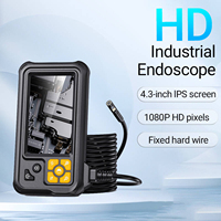 GUANMOU Endoscope Camera with 4.3 Inch IPS HD Screen Borescope Portable Snake Camera with 8 LED Lights For Sewer Car Endoscope