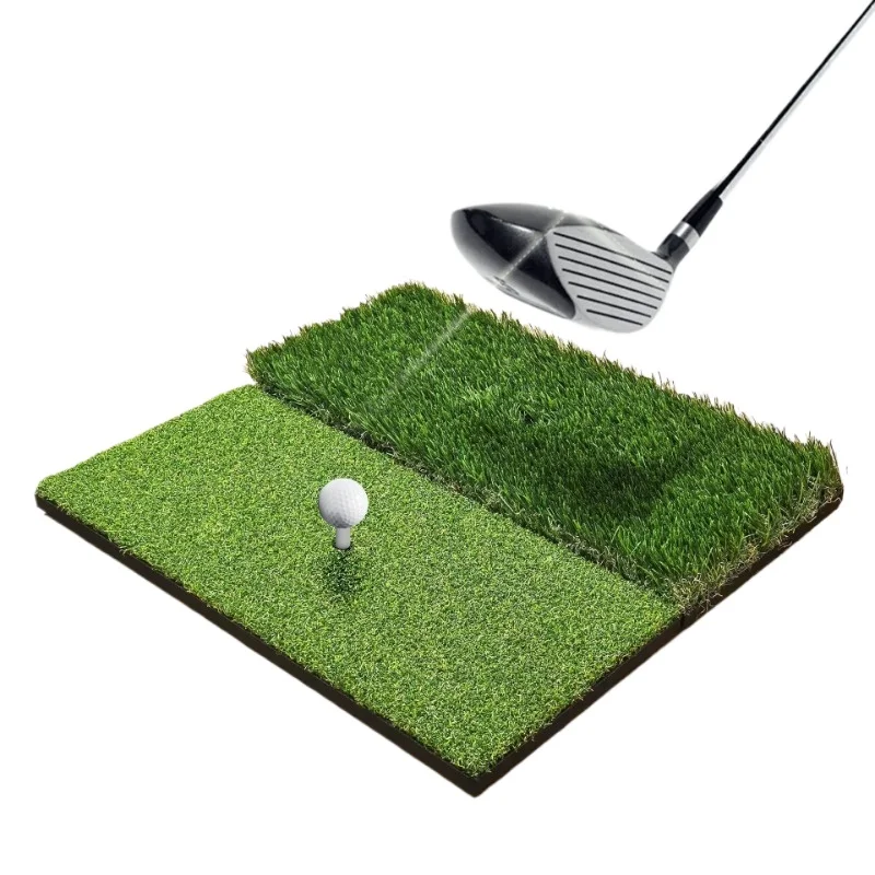 

41X43cm Foldable Heavy-Duty Golf Hitting Mat, Practice Mat Rubber Backing, Larger Size for Indoor/Outdoor Swing
