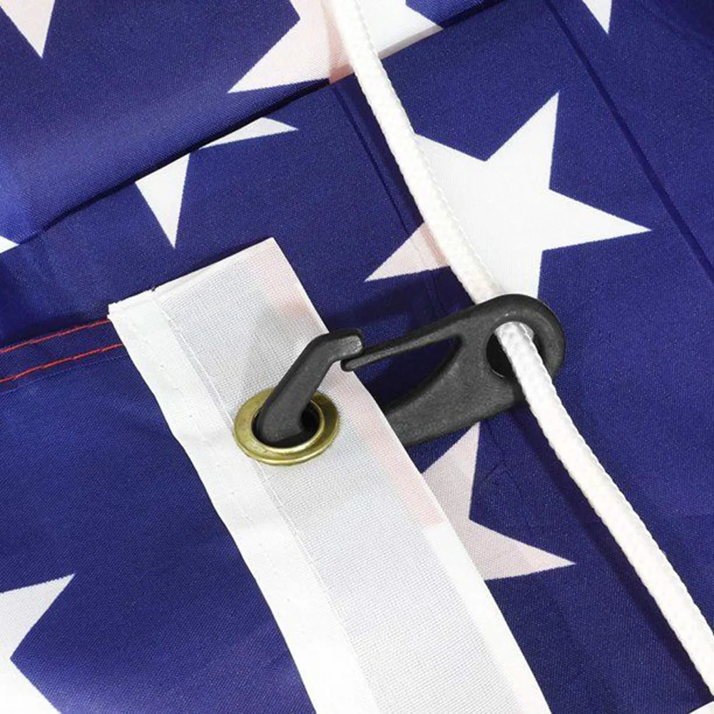 High Quality Accessories Hook Clips Decorate Parts Snap Attachment Tool Flag Pole 8PC Black Flagpole 60*26mm Yard