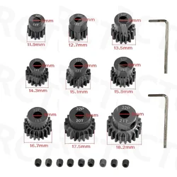 32P 0.8M 5MM Metal Pinion Gear Motor Gear 13T 14T 15T 16T 17T 18T 19T 20T 21T For 1/8 1/10 RC Crawler Buggy Truck Car Spare Part