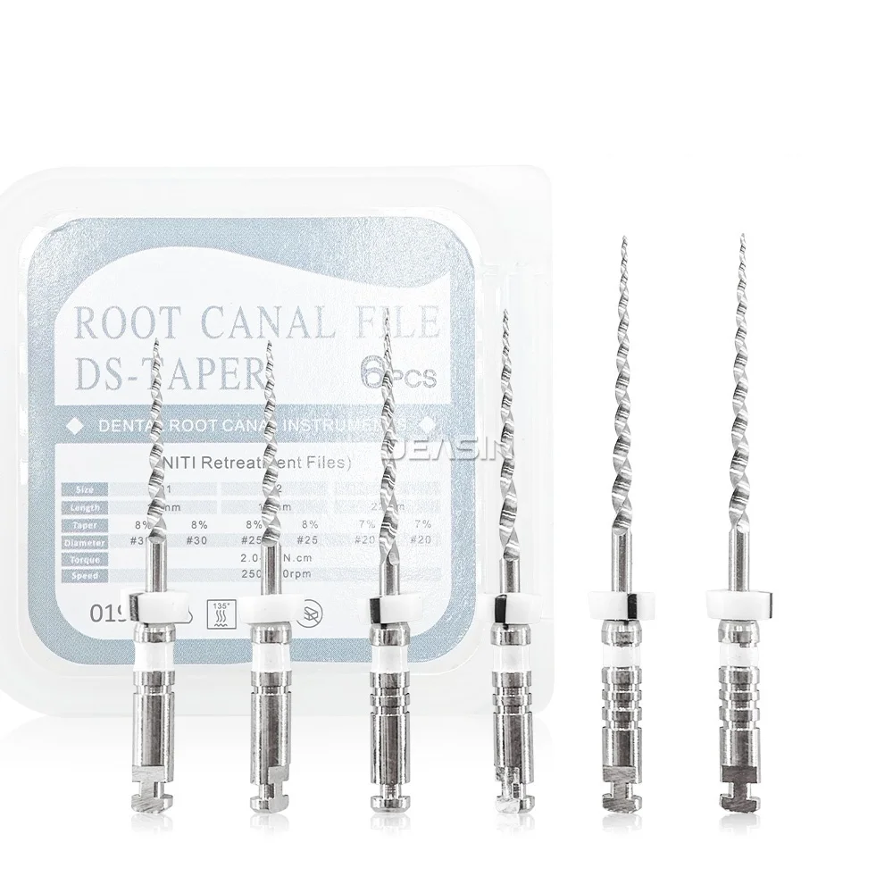 

6Pcs/Box Deatal D1 D2 D3 Endodontic Retreatment Files Niti Super D Rotary Files For Root Canal Cleaning Dentistry Endo Instrumen
