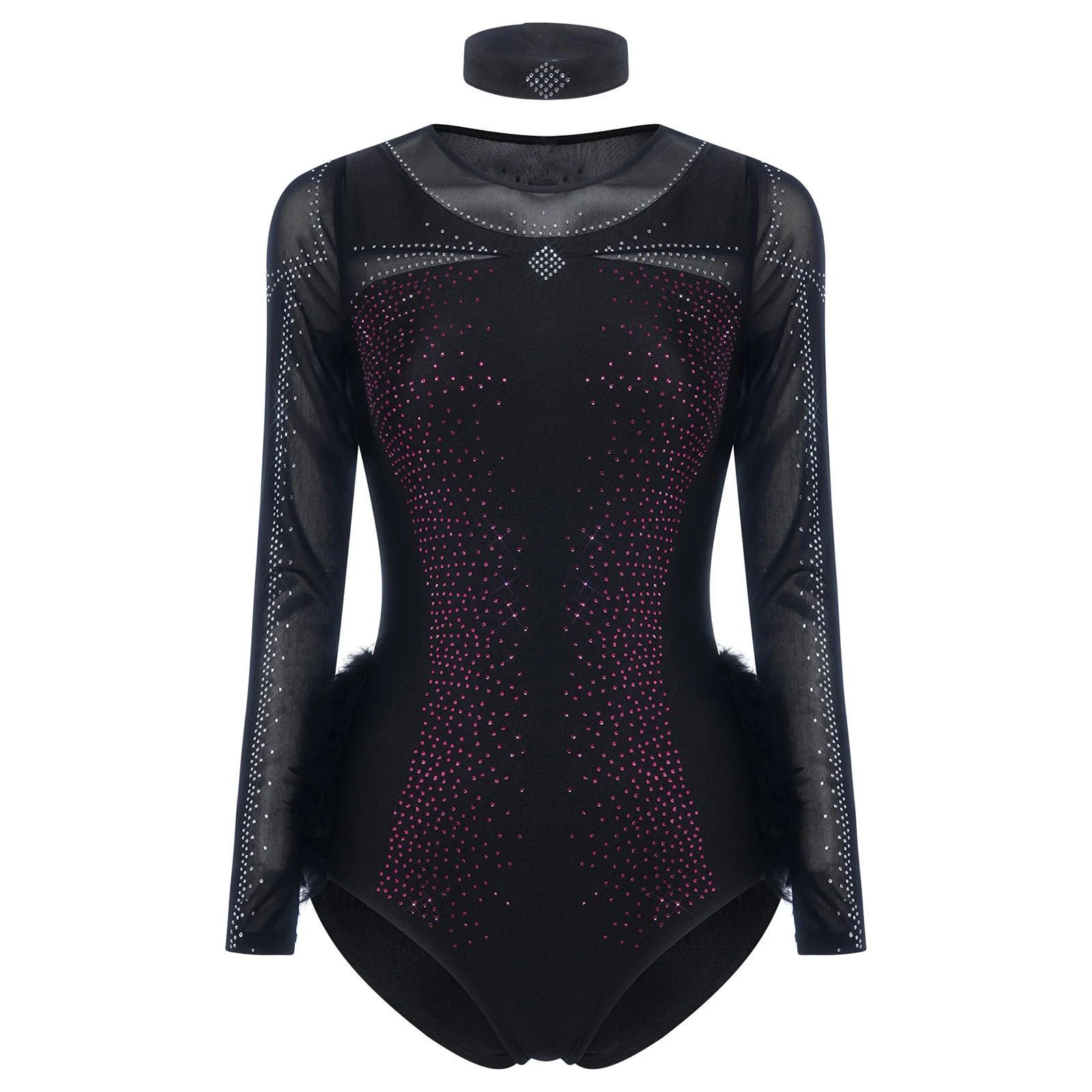 Women Shiny Leotard Ballet Gymnastics Unitard Skating Tights Latin Jazz Dance Boyshort Bodysuit Sequins Metallic Shorty Unitrard