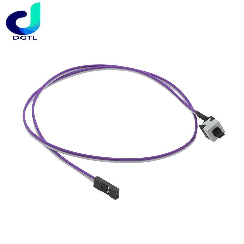 Interruptor de Cable de alimentación de la placa base del ordenador, 4 piezas, botón de encendido/apagado/reinicio, Cable de conector momentáneo de alimentación de repuesto