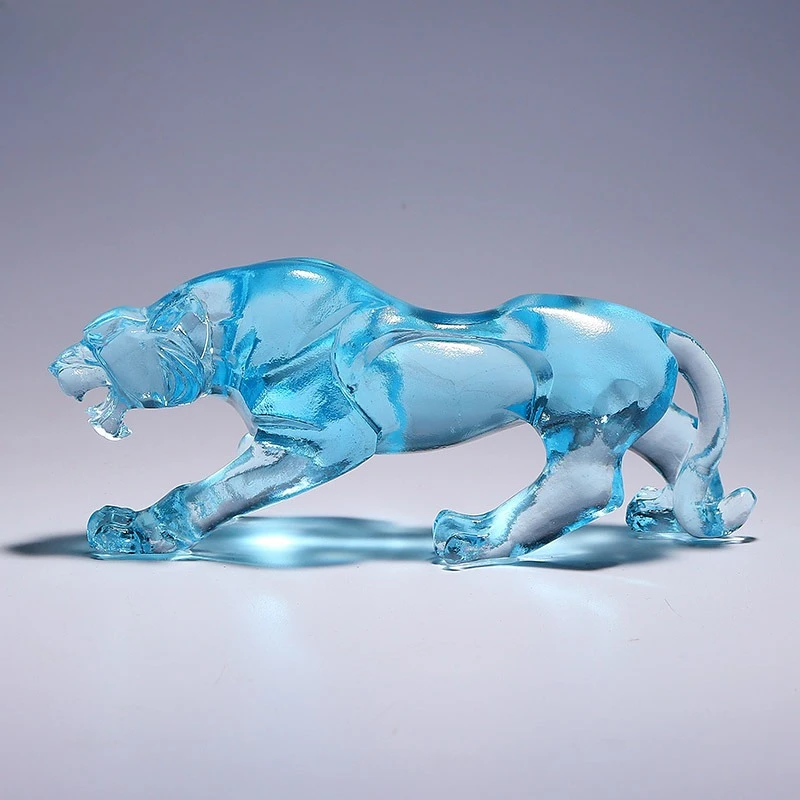 Glazed handicrafts leopard office living room decoration ornament wine cabinet home light luxury modern atmospheric gift
