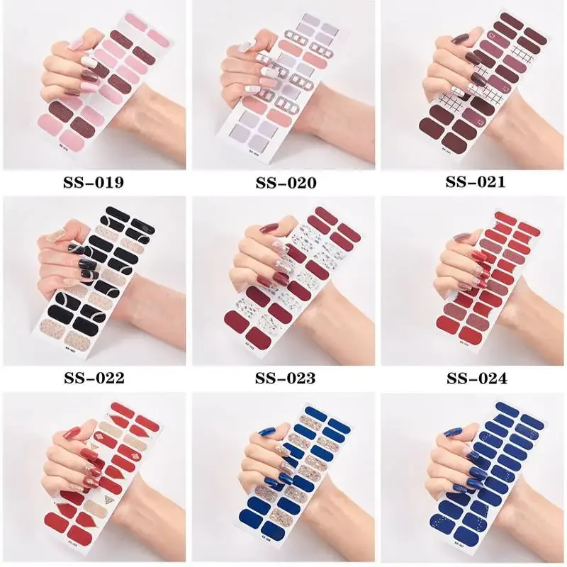 No Messy Polish Full Cover Strips Instant Nail Makeover Fashion Stickers Long-lasting Easy To Apply Manicure Stickers Nails