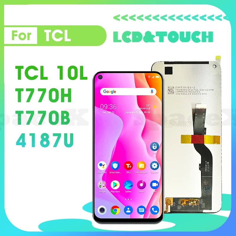 

T770H 6.53"Tested For TCL 10L 10 Lite lcd Touch Display Digitizer Assembly Replacement Screen 4187U T770H LCD 10Lite 10L lcd