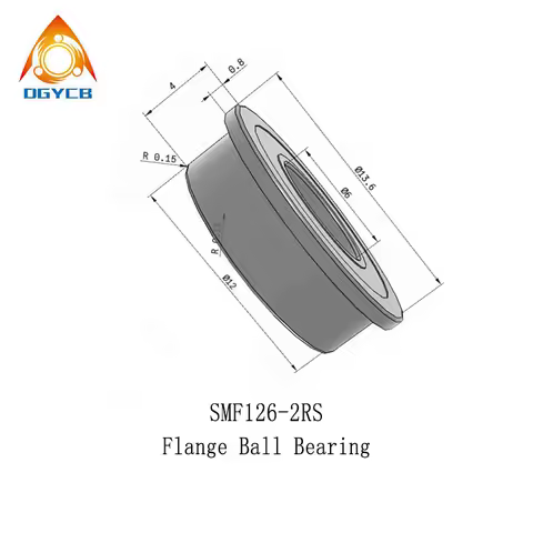 5pcs 6x12x4 SMF126 2RS Stainless Steel Flange Bearing SMF126 RS LF1260 DDU Miniature Flanged Bearing 6*12*4 MF126 2RS