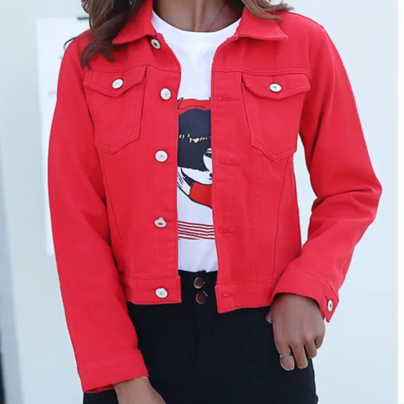

2024 Casual Short Denim Jacket Women's Korean Version Solid Color Jacket Clothes New Women's Denim Jacket Spring and Autumn