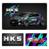90x150cm HKS Racing Spec R Flag Polyester Printed Decoration Banner