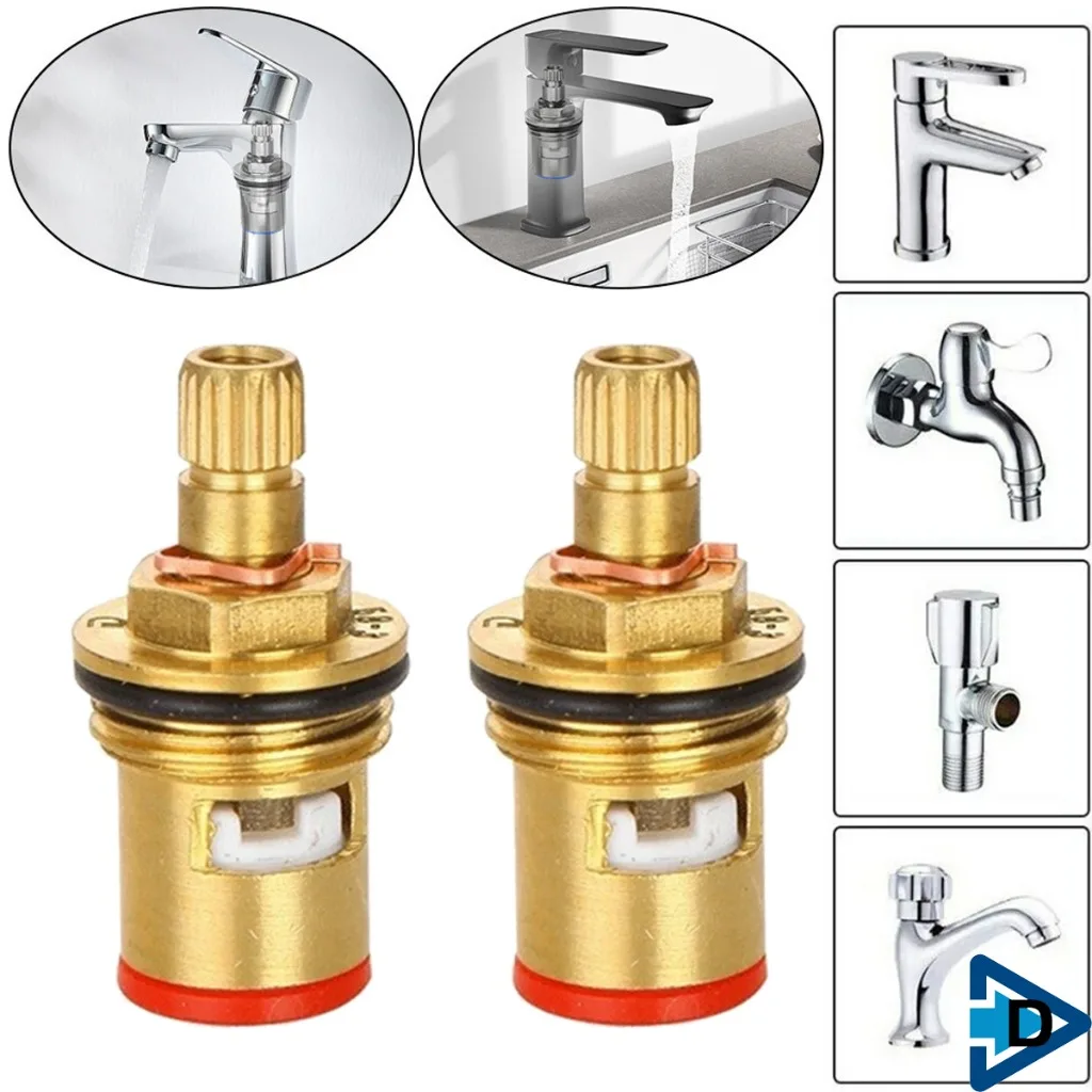 

Universal Brass Ceramic Tap Valves Brass Replacement Slow Opening Faucet Valves Cores Threaded Interface Cartridge Inner Cores