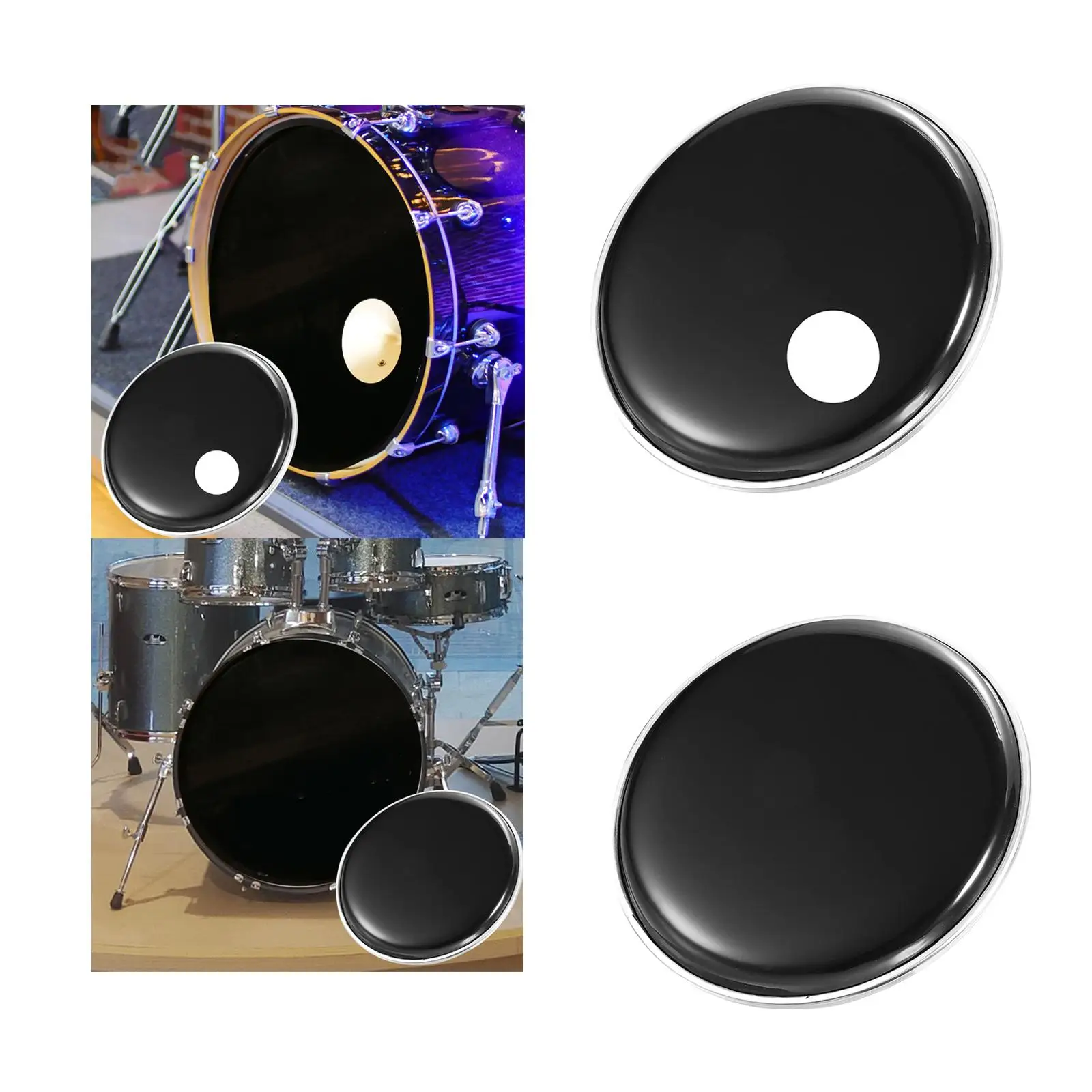 

Drum Head Easy to Install 22'' Professional Percussion Parts Portable Drumhead Kick Pad Drumhead Skin for Beginners Show Student
