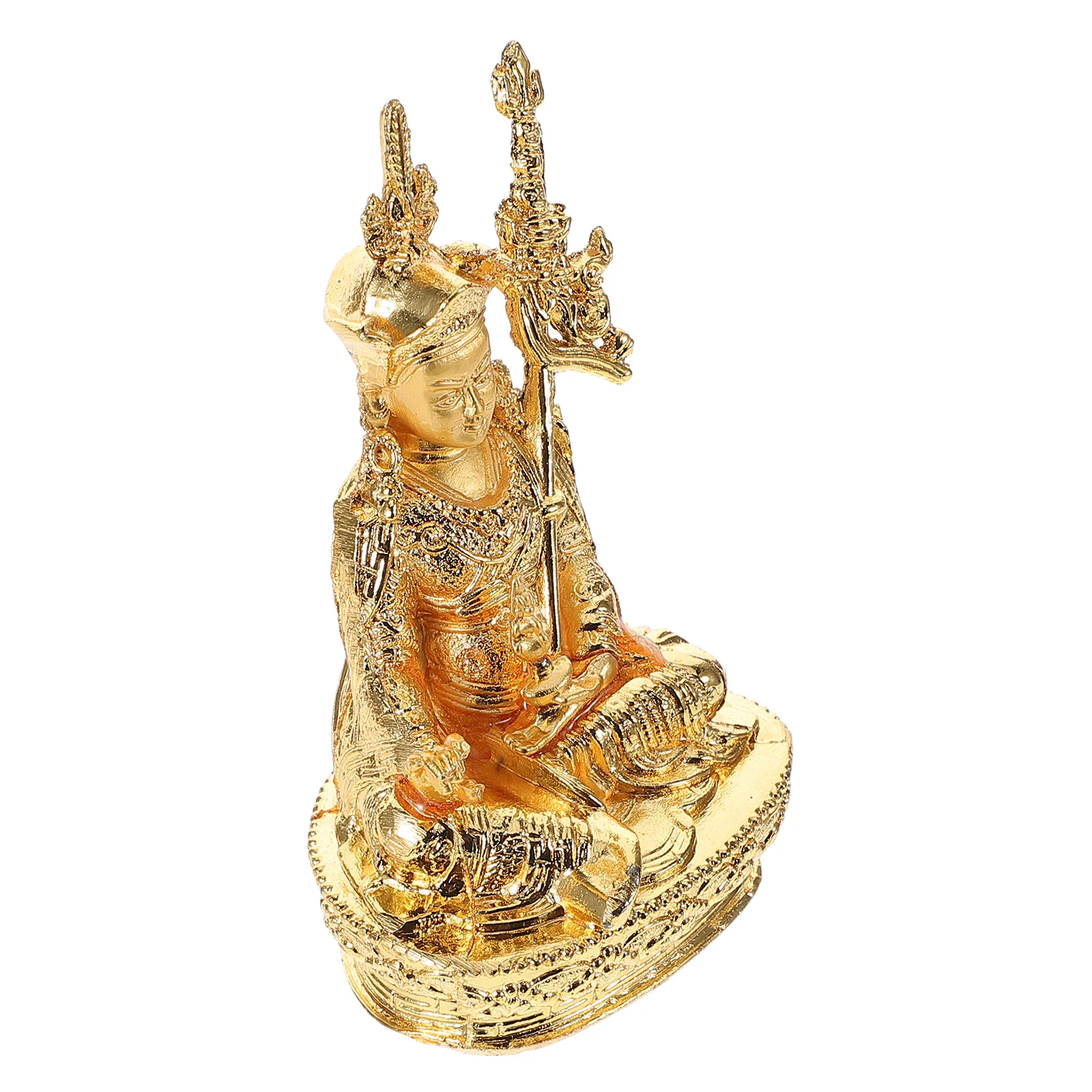 

Позолоченная статуя Будды, маленький медный сплав, декоративный, нежный внешний вид, прочный материал, износостойкий храм дыхания