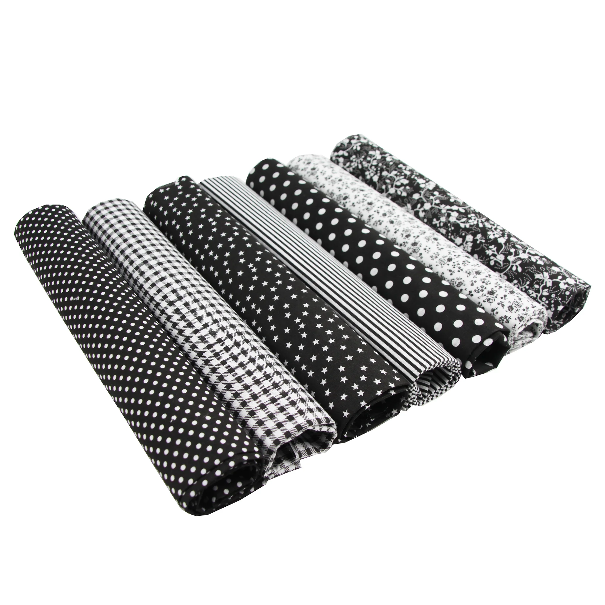 7PCS 25 X 25cm/50 X 50cm Squares Cotton Craft Fabric Cloths for DIY Bundle Patchwork Quilting Sewing Scrapbooking Art Craft