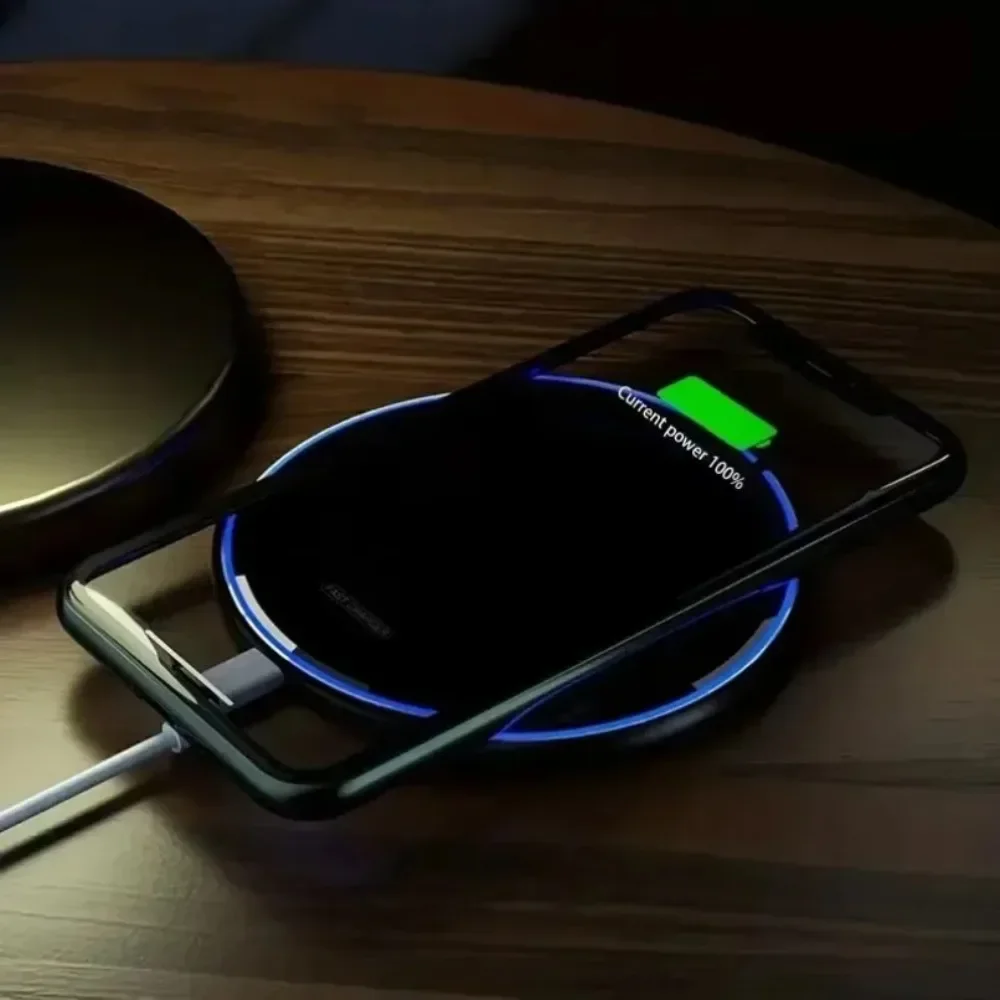 LED Night Light Wireless Charger Stand Pad For iPhone 16 15 14 13 12 Pro Max Samsung S25 S24 Xiaomi Quick Fast Charging Station