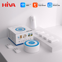 Smart Home Alarm System Works with Tuya Smart Life App Home Security Anti-Theft Kit Long Battery for Apartment Office Garage