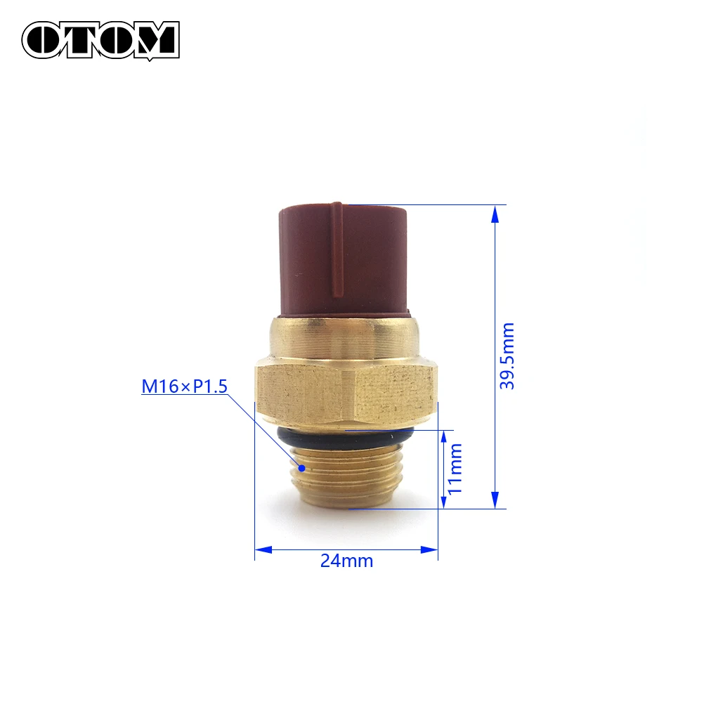 OTOM 65/80/85/88 Degree Radiator Coolant Fan Temperature Sensor Water Temp Switch M16x1.5 For Honda KTM Yamaha Kawasaki Suzuki