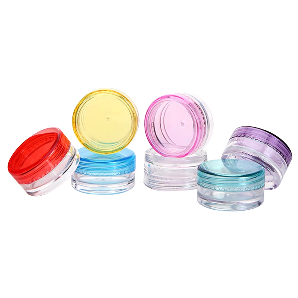 

56pcs Plastic Jars Sealed Containers Travel Storage Cream Powder Liquid Samples Makeups Nail Polish Round Pot