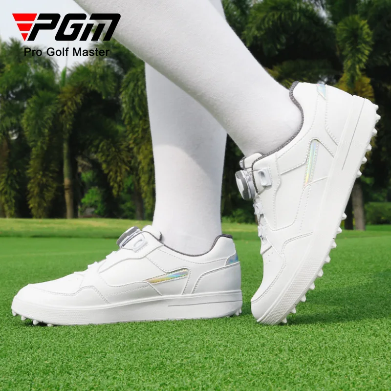 

PGM Golf Shoes Women's Sports Shoes Super Waterproof Colorful Knob Shoes Laces Anti slip Nails