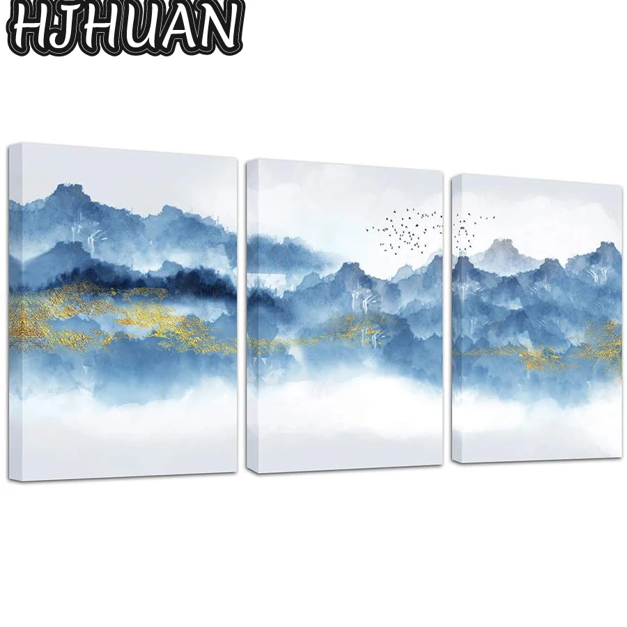 

3pcs Nordic light luxury decoration scenery full round Diamond Painting Art Diamond Picture Mosaic Gift Home Wall Decor gift